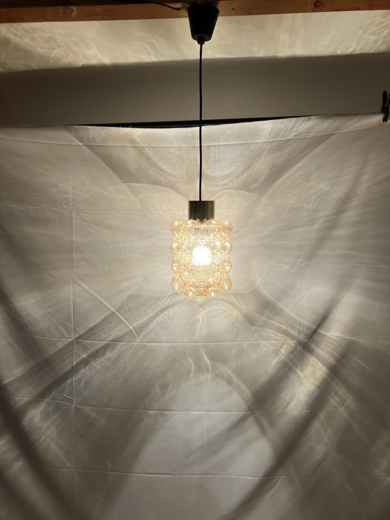 Image 1 of Lampada a sospensione a bolle Helena Tynell ocra, di Limburg Glashütte