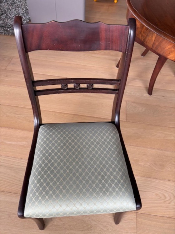 Image 1 of antique mahogany table with six chairs