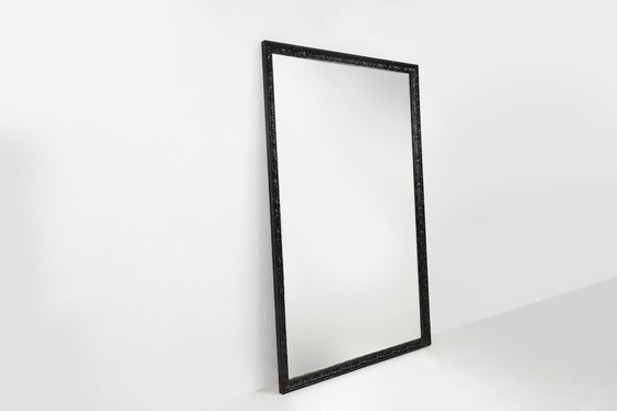 Image 1 of Grand miroir de cheminée en chêne noir baroque, France vers 1850 1850