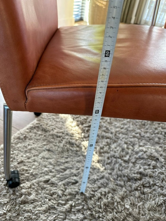 Image 1 of 6 chaises vintage en cuir