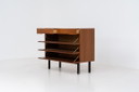 Teak shoe cabinet (Germany, 1960s).