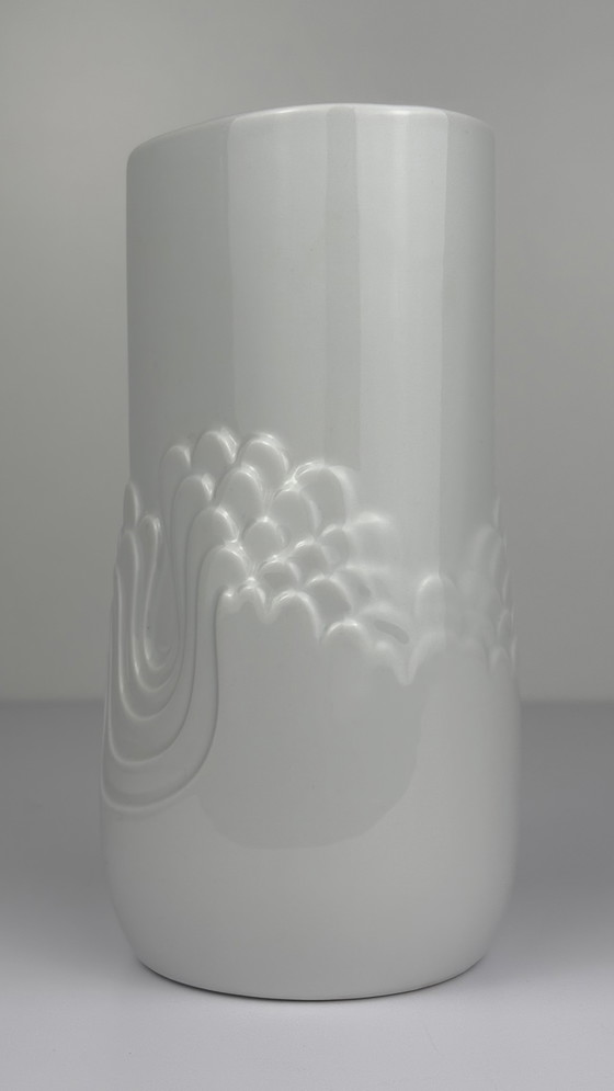 Image 1 of Thomas Germany Vintage Porcelain "Blütenfest" Vase White