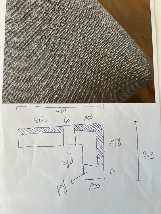 Image 1 of Designer lounge chair including matching cushions, side table, and ottoman