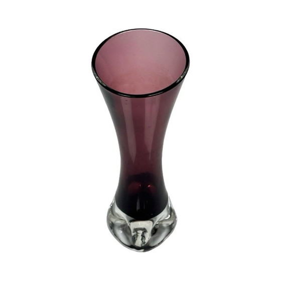 Image 1 of Ingrid Glashütte "Lord Nelson" burgundy vase, Germany 1960s