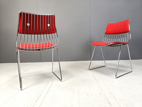 Image 1 of Set Of 8 Dining Chairs By Rudi Verelst For Novalux, 1970S