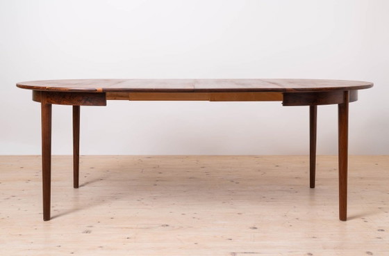 Image 1 of Torbjørn Afdal Darby eethoek met zes stoelen en uitschuifbare tafel, Noorwegen, jaren 60