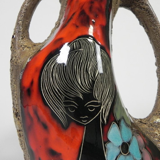 Image 1 of Vallauris Fat Lava Vase, 1950er Jahre