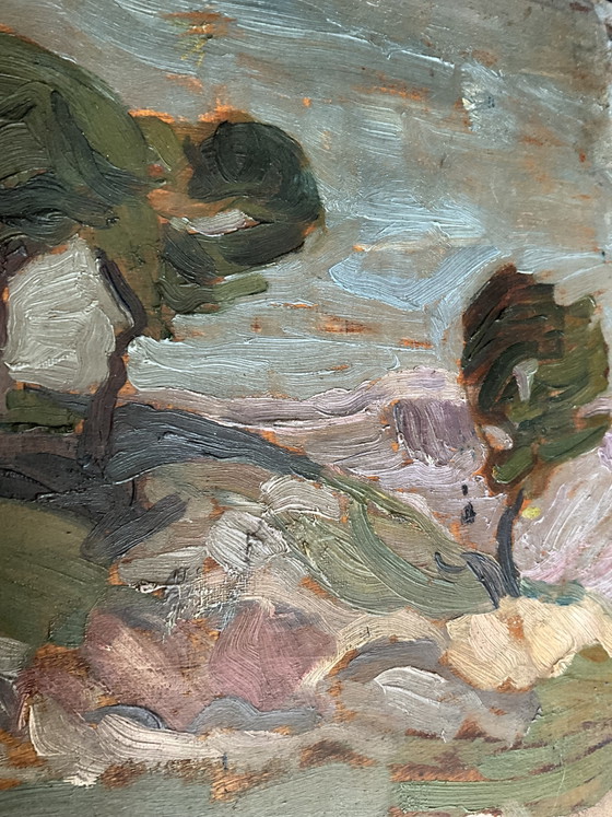 Image 1 of Paesaggio provenzale francese | Olio su tavola originale | c. 1930–1950