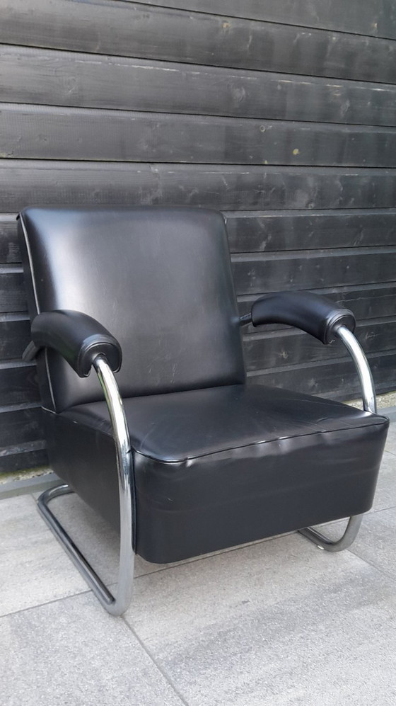 Vintage Buisframe Fautuil – Fauteuils, Skai (photo 2 of 10)