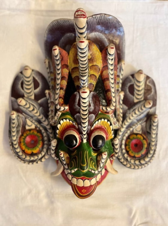 Image 1 of Traditioneel Naga Raksha-masker/cobra-demonmasker