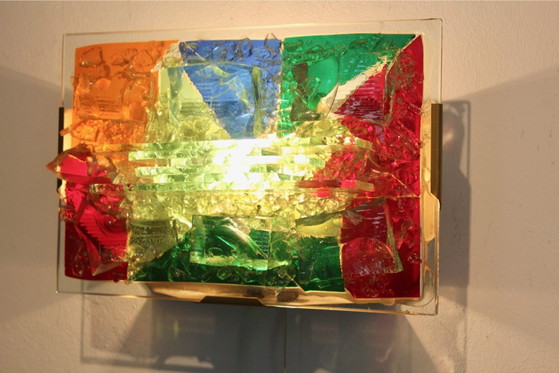 Sculpturale Glazen en Messing Wandlamp, Cosack Lamps, Cosack Leuchten, Wandlampen, Mid Century Modern (foto 10 van 12)