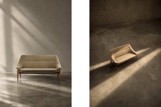 Zweisitzer-Sofa „Grace“ im skandinavischen Mid-Century-Stil mit braunem Stoffbezug von IKEA, Baujahr 1961 (photo 17 of 27)