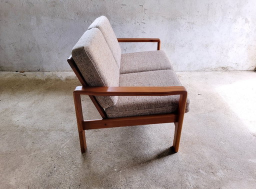 Dänisches Doppelsofa aus Teakholz 1960er Jahre
