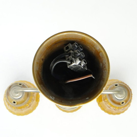 Mid-Century Chandelier From Polam, Germany, 1970s – Ceramic, Metal (photo 3 of 9)
