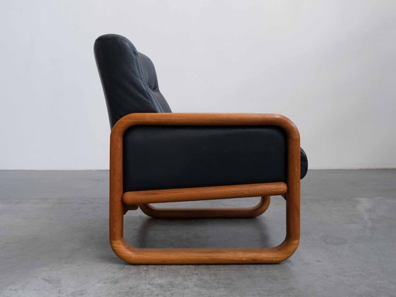 Fauteuil Lounge Vintage Danois en Teck – Wood, Leather (photo 7 of 7)