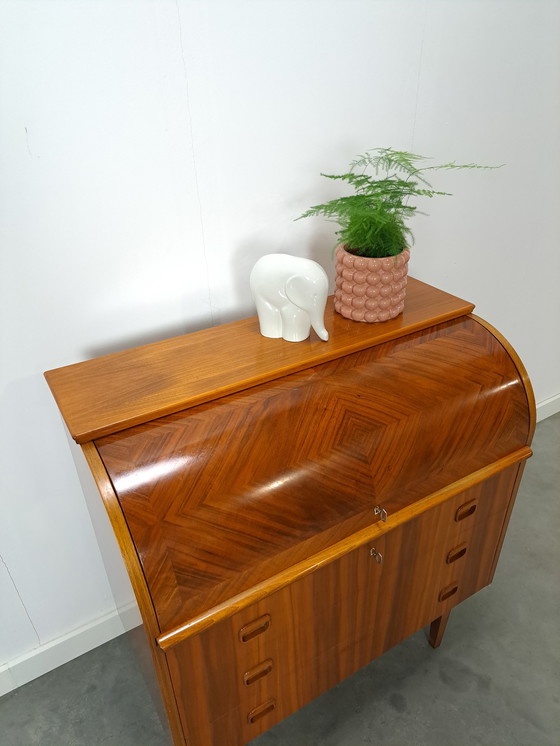 Image 1 of Bureau secret suédois avec tiroirs, bureau scandinave