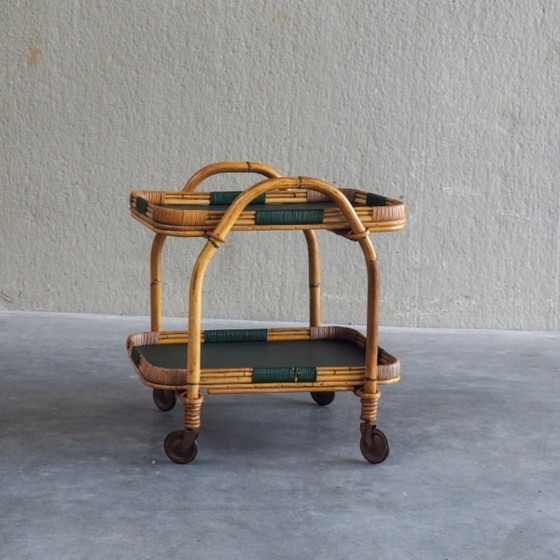 Vintage Bamboo & Rattan Serving Trolley – Bar carts (photo 4 of 17)