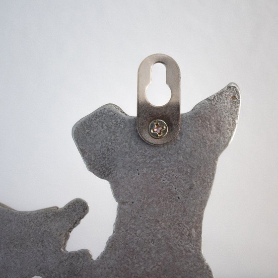 Image 1 of Aluminum Dog Wall Rack for Keys or Leashes
