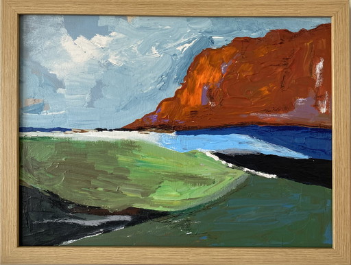 Landscape painting 40x30 cm including frame