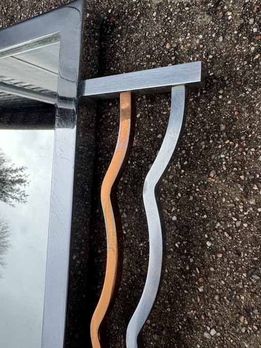 Art Deco chrome mirror