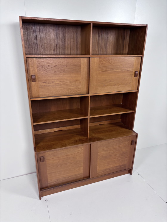 Image 1 of Vintage Domino Teak Highboard Boekenkast