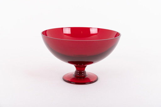 Vintage Glass Bowl from Monica Bratt for Reijmyre Glasbruk, Sweden 1950’s