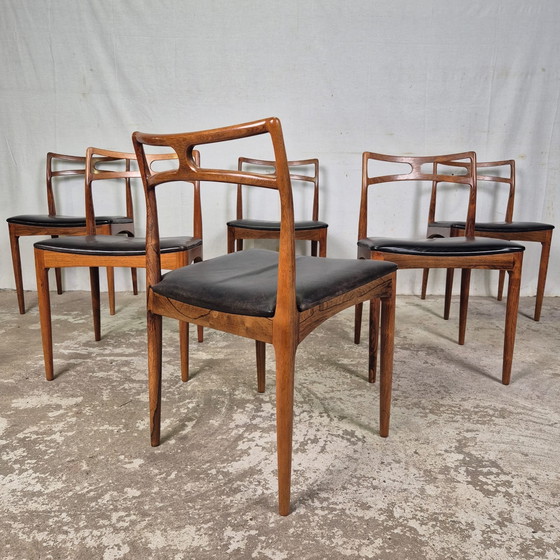 Image 1 of 6 Johannes Andersen, Linneberg, Model 94 Rosewood Chairs