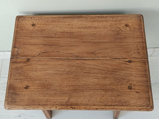 Small solid oak side table
