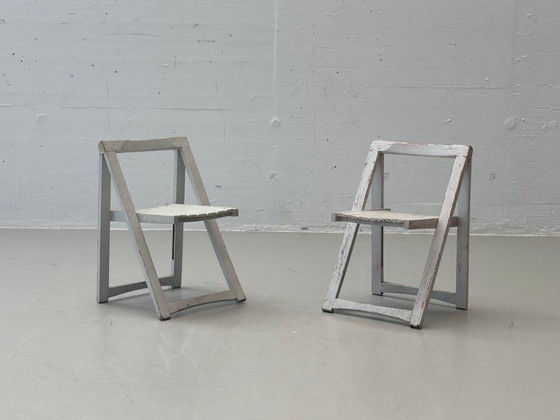 Image 1 of Deux chaises pliantes pour enfants, modèle Trieste, par Aldo Jacober, Italie, années 1960