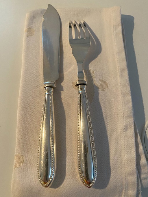 Set di posate da pesce Biedermeier da 12 pezzi