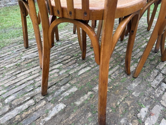 Image 1 of 7 sillas de bistró Baumann, sillas de cocina, años 50, Francia