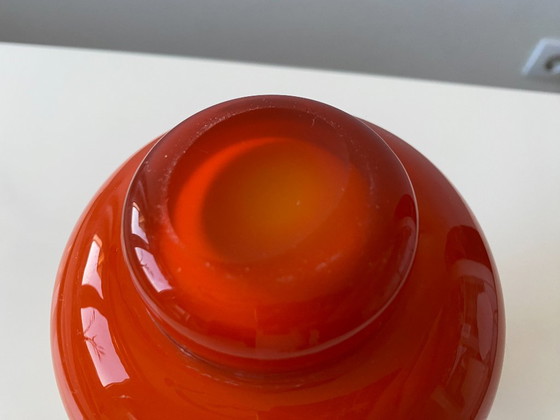 Vintage Yugoslav Art Glass Vase Attributed to Dragan Drobnjak, 1970s – Prokuplje Glassworks (9. Oktobar) (photo 8 of 9)