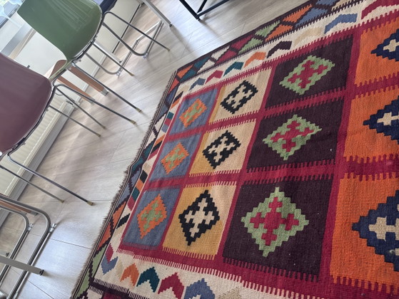 Image 1 of Colorful hand-woven Kelim rug