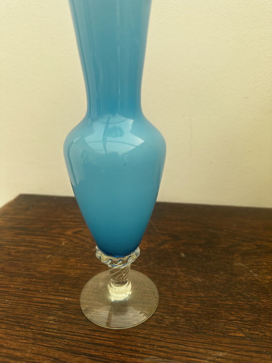 Image 1 of 4 vintage Murano glass soliflore vases