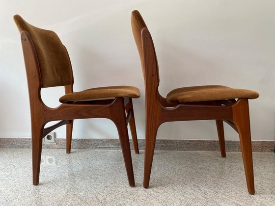 Image 1 of Vintage teak houten jaren 60 stoelen