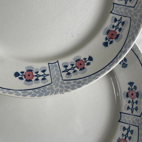 Image 1 of 6 piatti piani Creil e Montereau, modello Toledo, terracotta antica