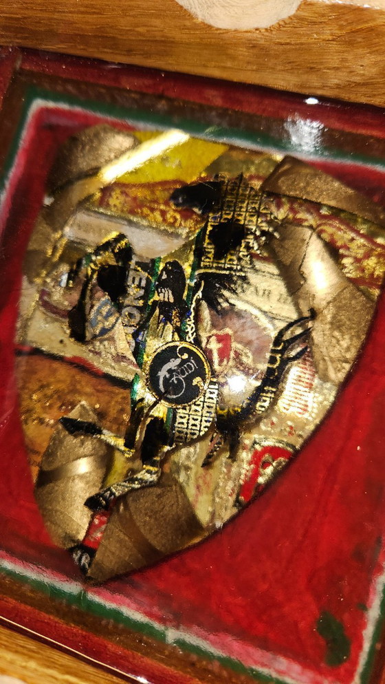 Image 1 of Exclusive Artequi "Ferrari Tribute" Ashtray – Handcrafted from Thin Oak & Epoxy – 1947 Heritage Edition