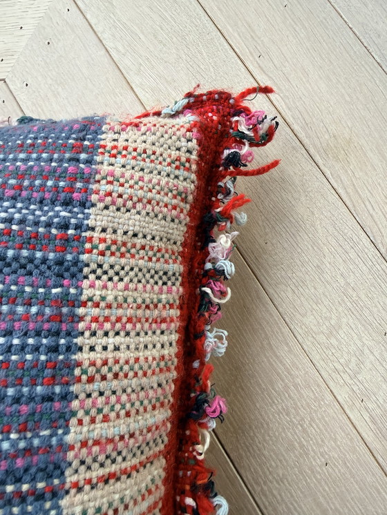 Image 1 of 1x kleurrijk geweven kussen, Menno Kroon