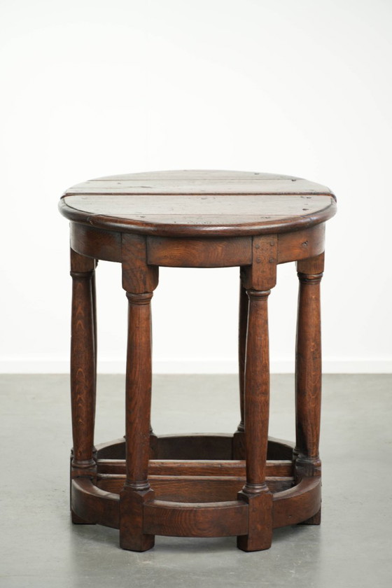 2x Unique Antique English Late 19th Century Side tables with a Great Rural Look – Wood (photo 4 of 11)