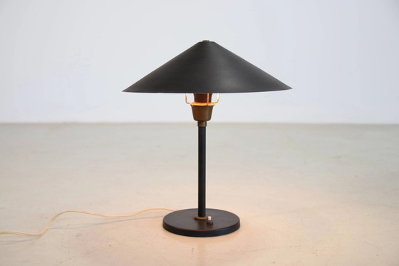 Vintage black Danish design table lamp – Metal, Brass, Mid Century Modern (photo 4 of 6)