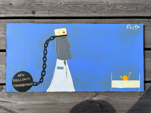 Acrylic on canvas stretcher.  Format 60x30cm