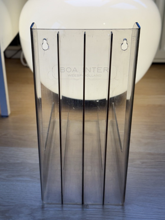 Image 1 of Vintage Bora Inter Weesp LP holder transparent plastic 1970s