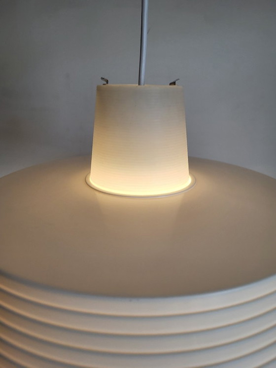 Image 1 of Lampada a sospensione dell'era spaziale Rotaflex, forma a ufo in plastica parzialmente pressata, anni '60