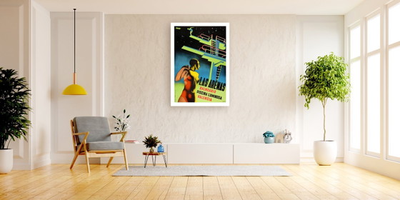 Las Arenas Balneario Piscina Luminosa de Valencia - Josep Renau 1935 - Poster 28 X 40 Inches = 70 × 100 Cm (photo 6 of 7)