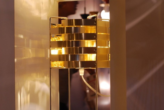 Image 1 of "Ganymede" bedside lamp, gold finish, Max Sauze, Ligne Sauze edition