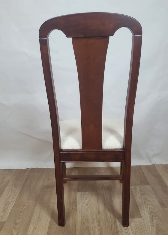 Image 1 of Vintage 70/80s opnieuw beklede Bouclette stoel