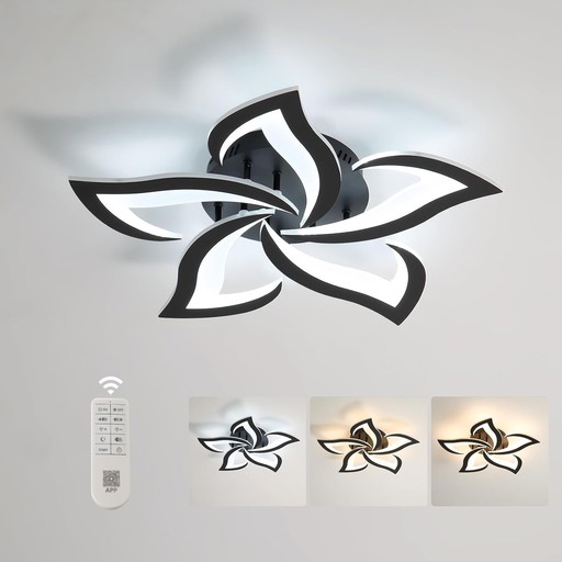 Comely Dimmable LED Ceiling Light, Ceiling Light 40W 4700LM, Remote Control/APP, 3000k-6500k Dia60cm, Ceiling Lamp per Sal