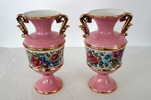 Paire de vases italien en céramique années 50 – vazen, Ceramic