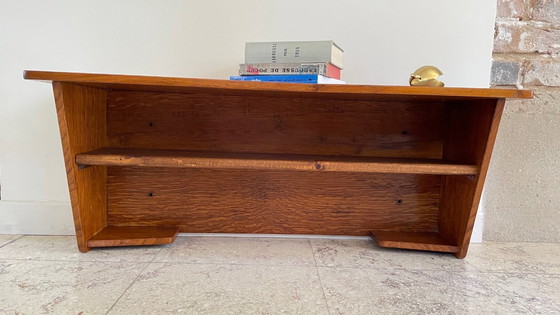 Image 1 of Geometrische wandplank massief eiken VINTAGE