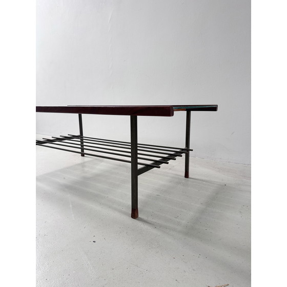 60’ Salontafel In Staal, Hout & Glas – Metal (photo 5 of 15)